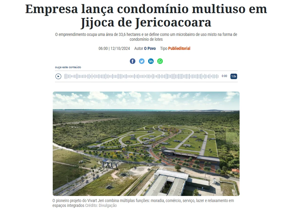Vivart Jeri no Jornal O POVO